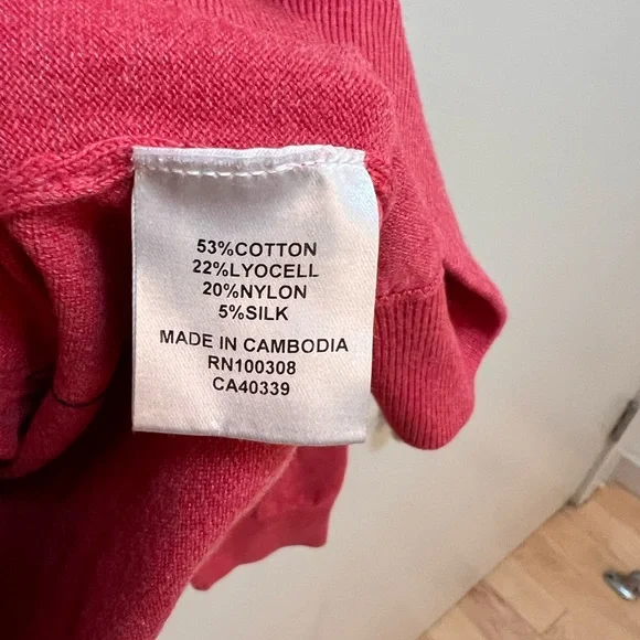 Peter Millar Men's Pink Quarter-Zip Sweater